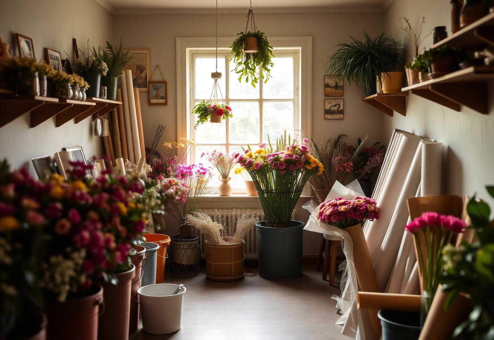 Inside the Marietta Florist studio